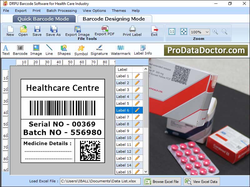 Barcode Download for Medical Equipments