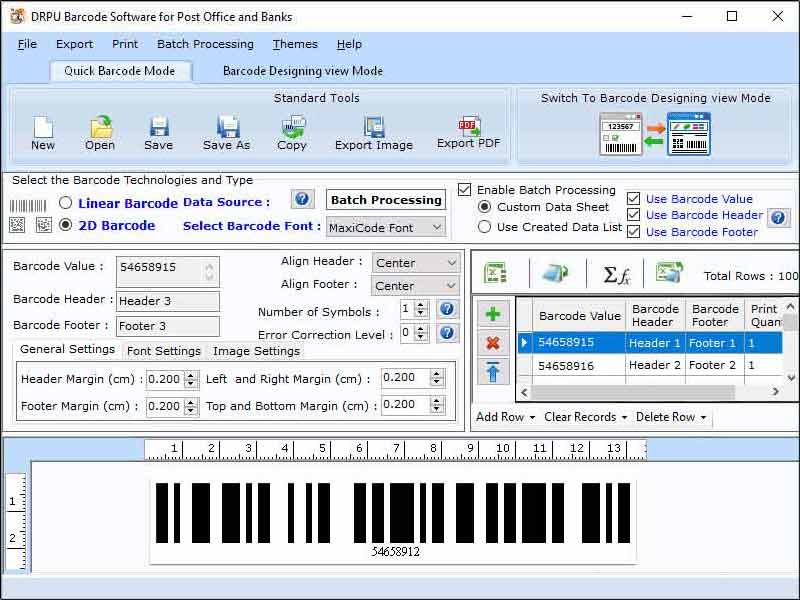Courier Post Mailer Barcode Maker