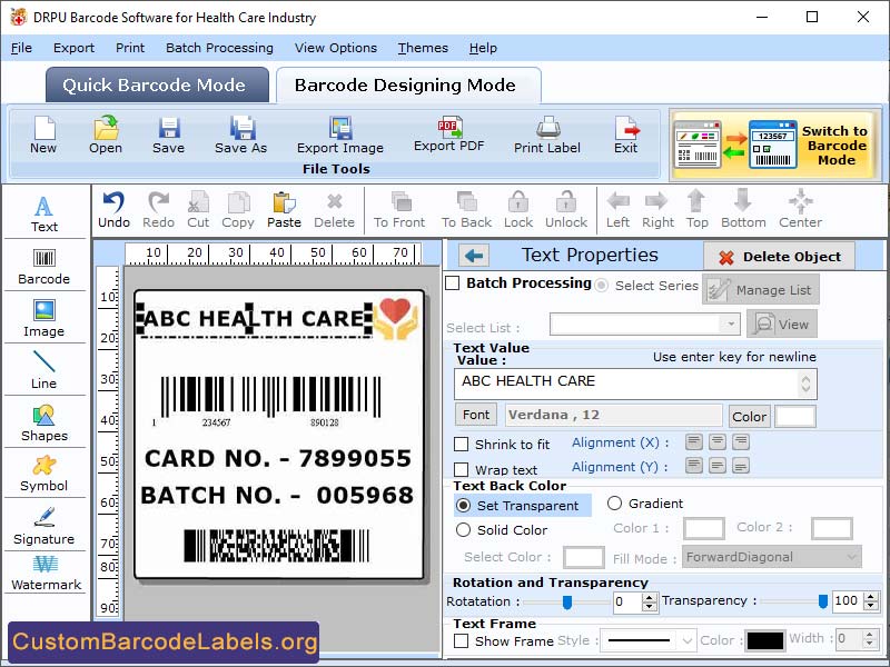 Healthcare Barcode Printer