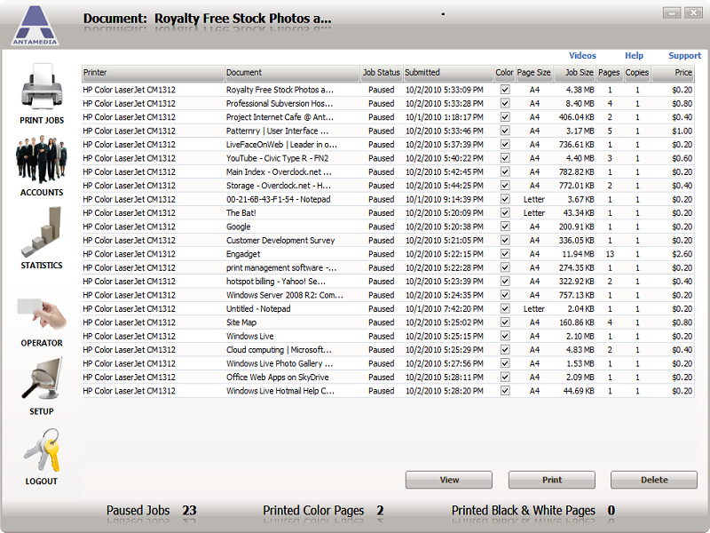 Print Manager Software