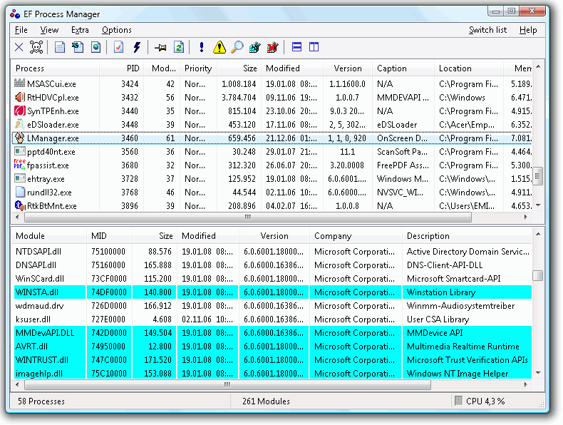 EF Process Manager Tool