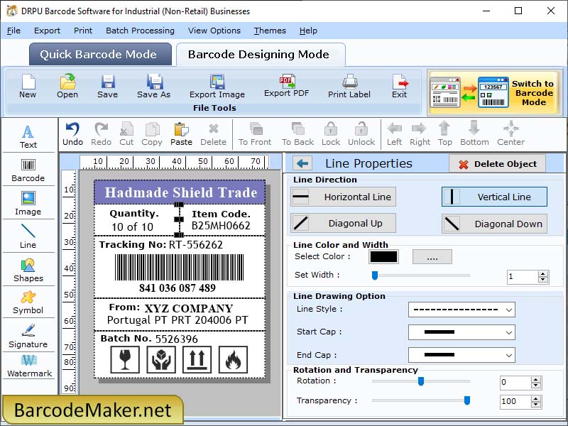 Manufacturing Barcode Download