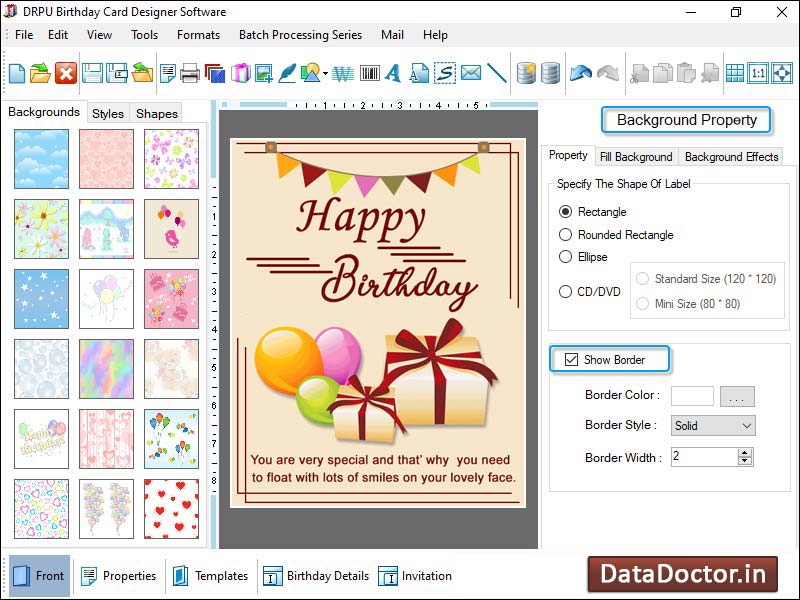 Make and Print Birthday Card