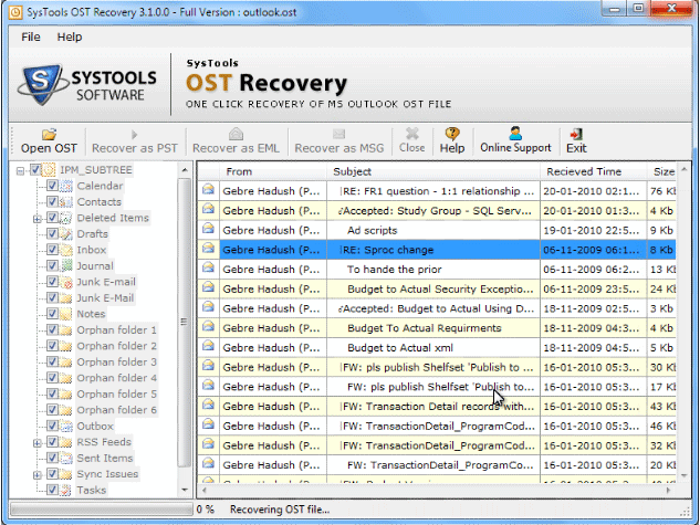 Move OST Files to Unicode PST