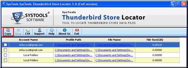 Locate Thunderbird Mailbox