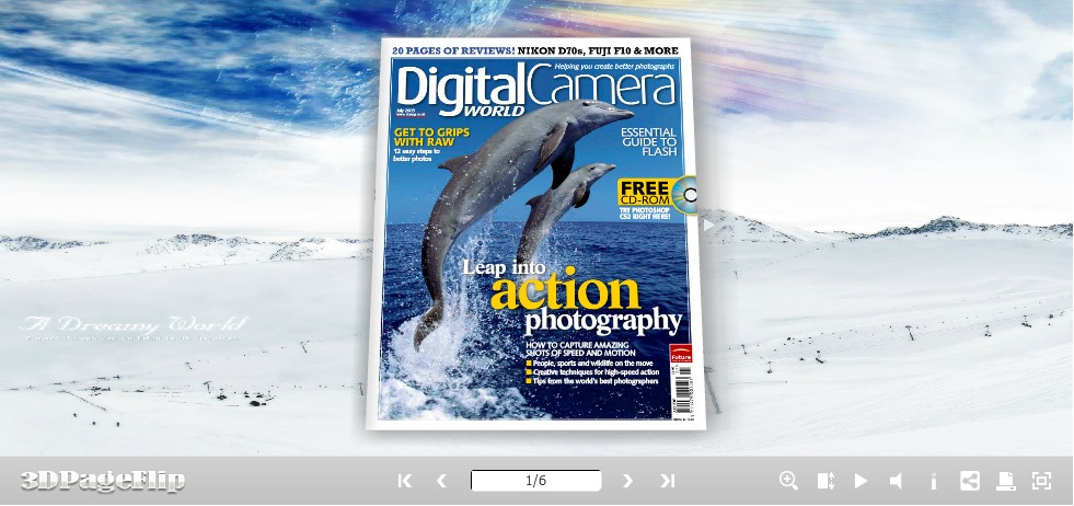 3DPageFlip Flash Catalog Templates for Dreamy Worl