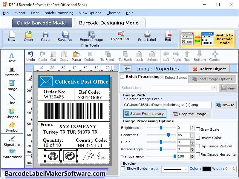 Post Office Barcode Downloads
