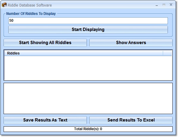 Riddle Database Software