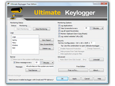 Freeware Keylogger Downloader
