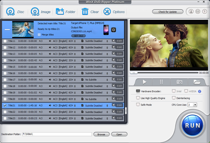 WinX DVD Ripper Platinum Streamer