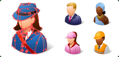 Land People Vector Icons downloader