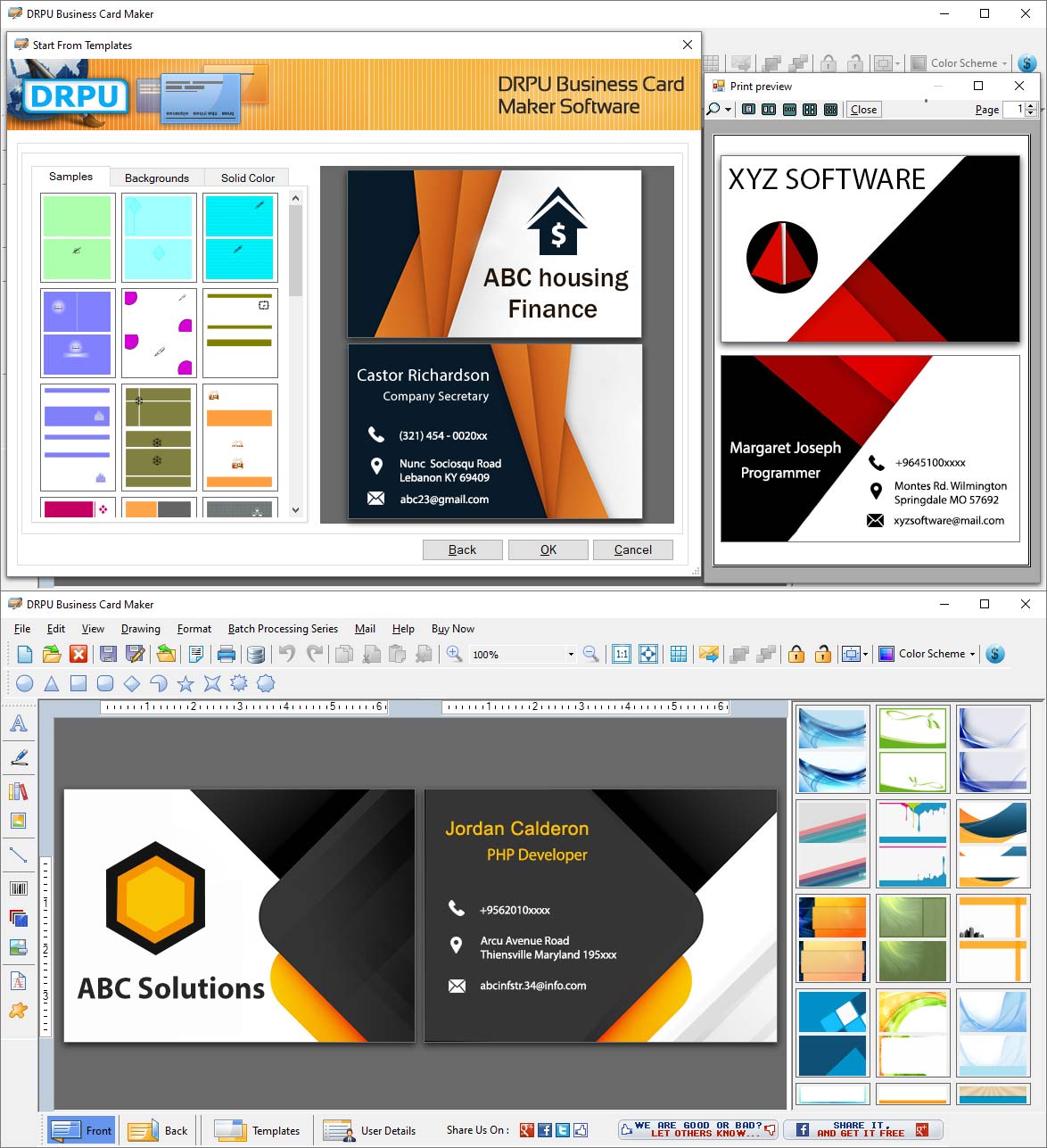 Creating Business Card