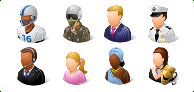People/land style Vista Icons
