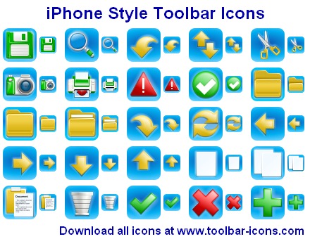 Get Newest IPhone Style Toolbar Icons