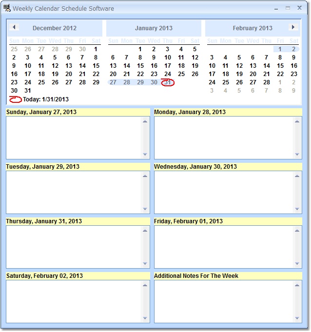 Weekly Calendar Schedule Software