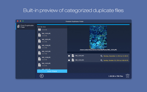 Fireebok Duplicates Finder