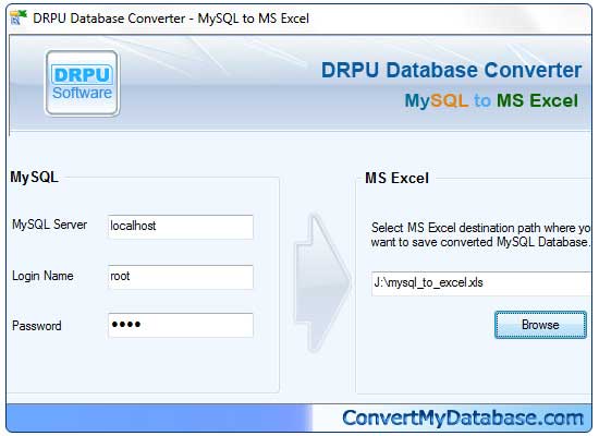 MySQL to MS Excel Database Converter