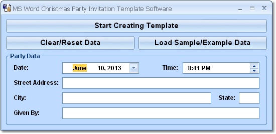 MS Word Christmas Party Invitation Template Softwa