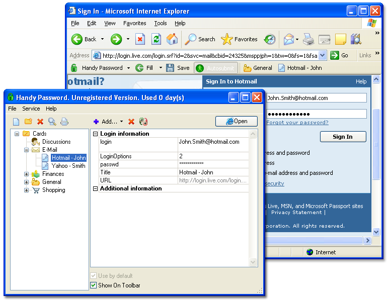 Password manager downloader
