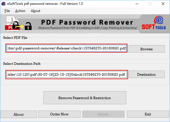 Remove PDF Password