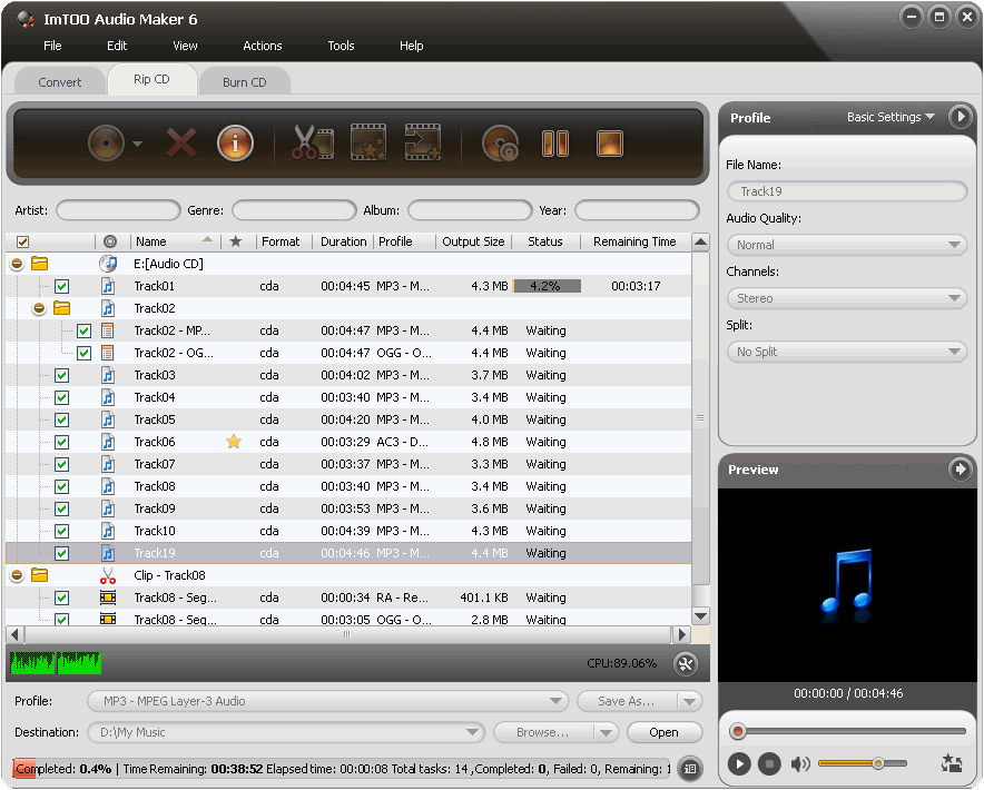 Free ImTOO Audio Maker