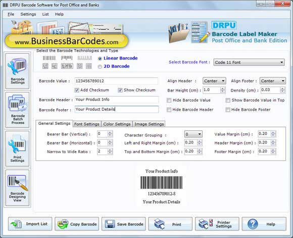 Courier Mails Barcode Maker