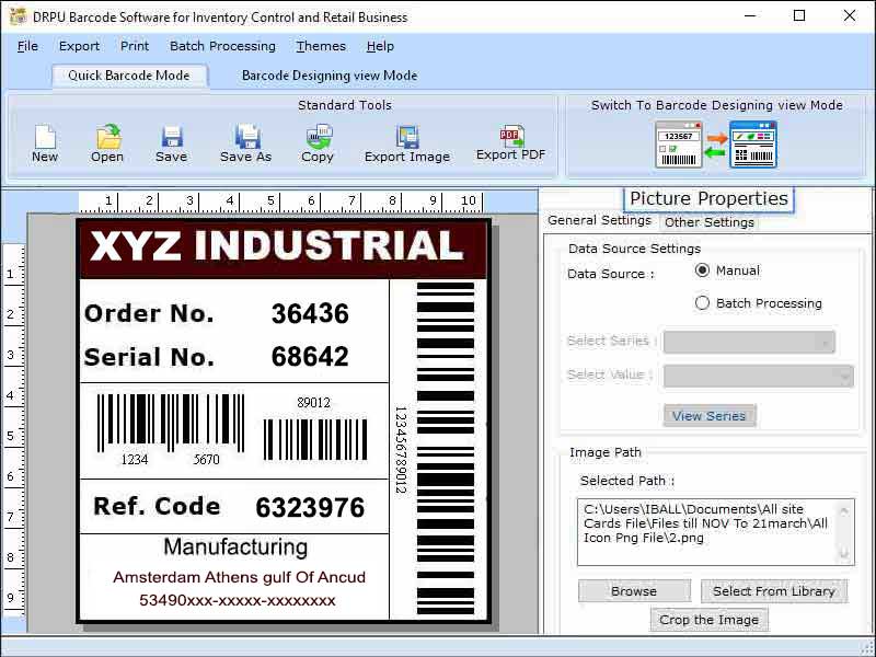Retail Inventory 2D Barcodes