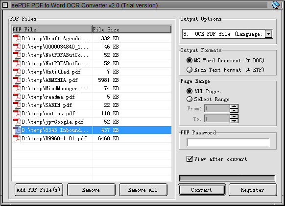 eePDF PDF to Word OCR Converter