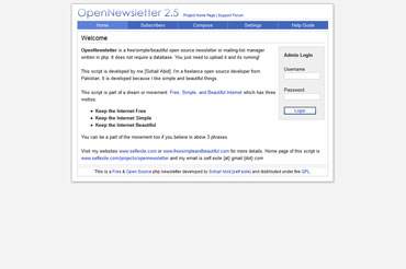 Webuzo for OpenNewsletter
