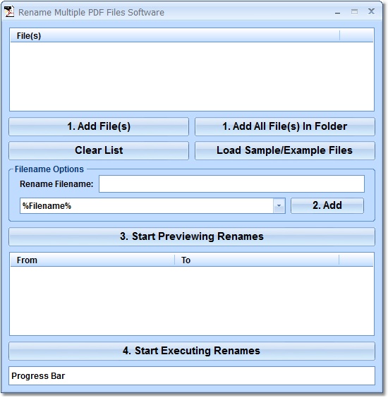 Rename Multiple PDF Files Software