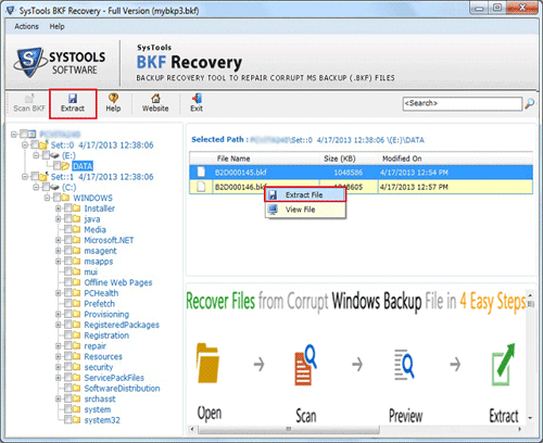 How to Get Back BKF File
