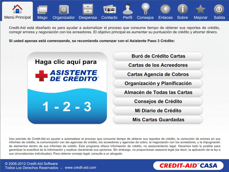 Credit-Aid CASA Software Reparacion Credito