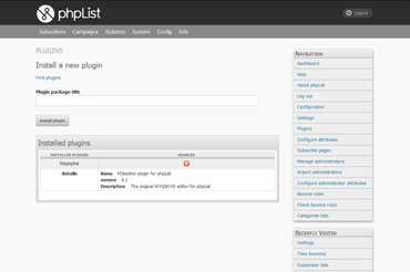 Webuzo for phpList