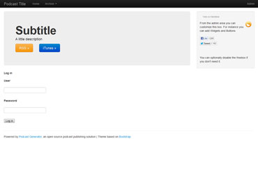 Webuzo for Podcast Generator