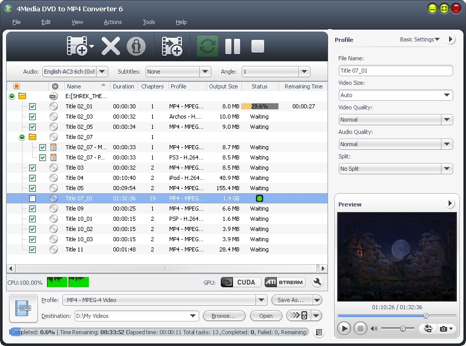 4Media DVD to MP4 Converter