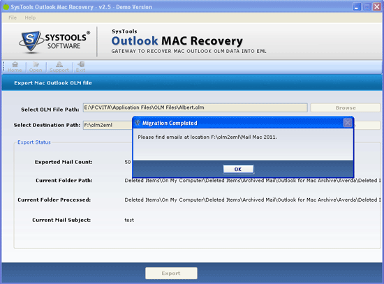 Outlook 2011 for Mac Email Recovery