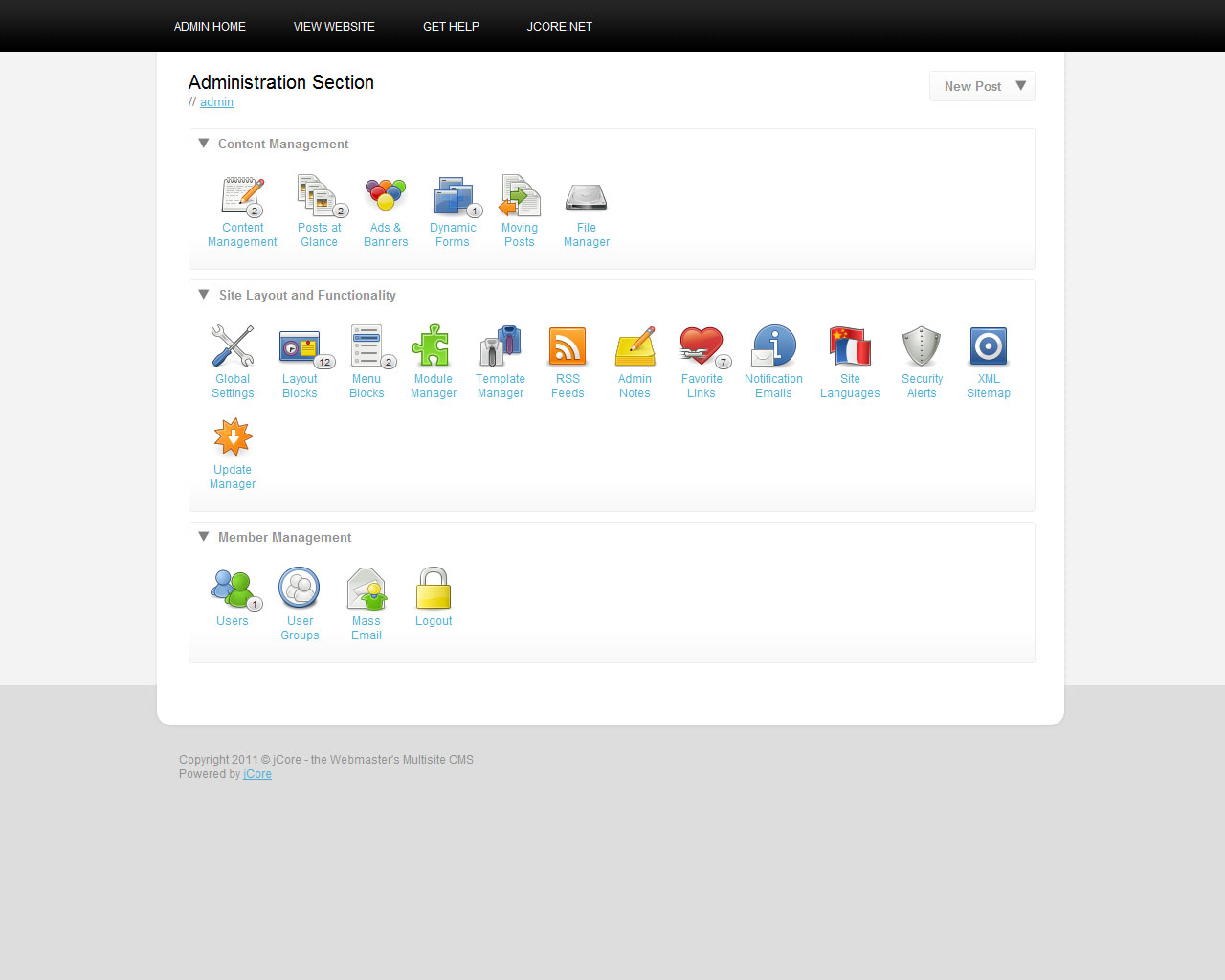 Webuzo for jCore