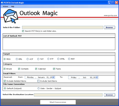 Outlook PST To DBX Converter