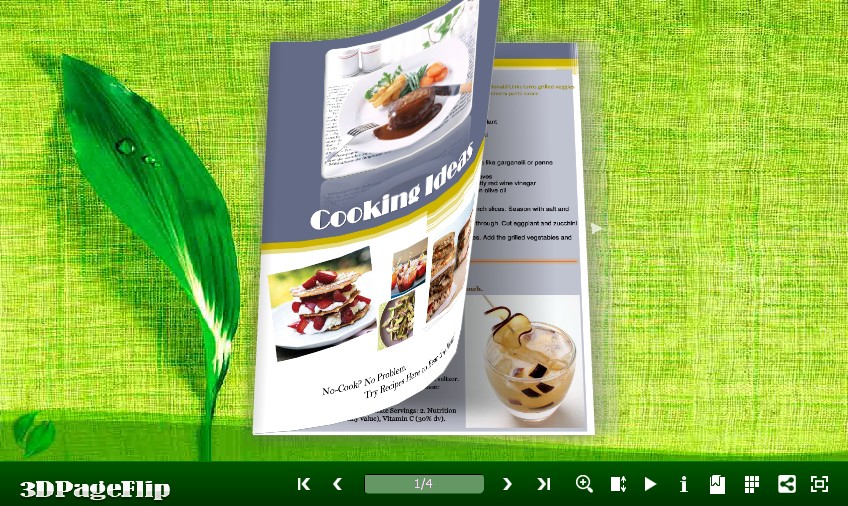 3DPageFlip Flash Catalog Templates for Green