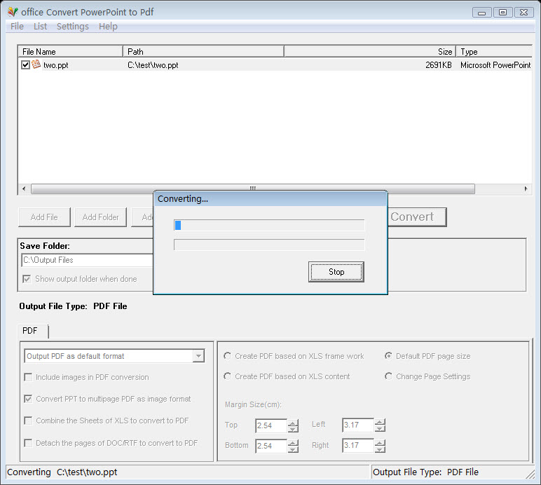 office Convert PowerPoint to Pdf