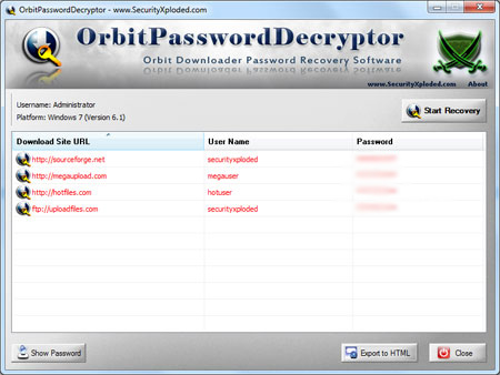 Orbit Password Decryptor Downloader