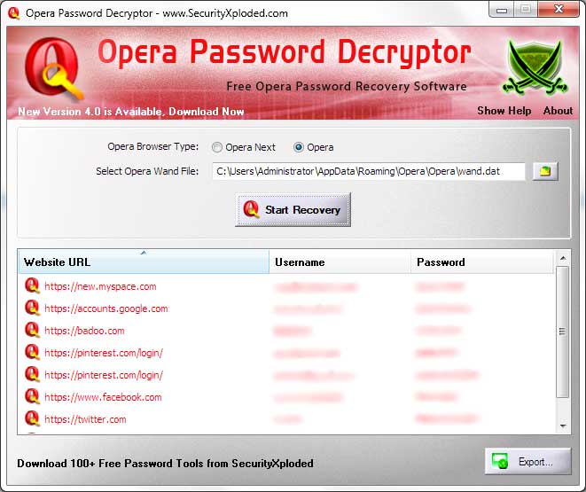 Opera Password Decryptor Downloader