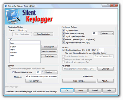 Silent Keylogger Free Edition Downloader