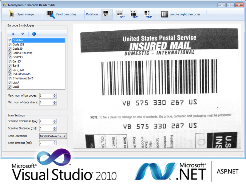 Barcode Reader SDK for .NET