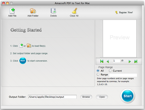 Amacsoft PDF to Text for Mac