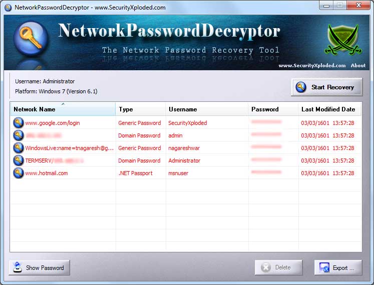 Network Password Decryptor Downloader