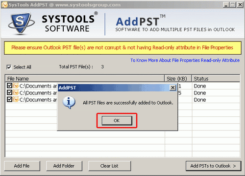 Add PST Folder To Outlook