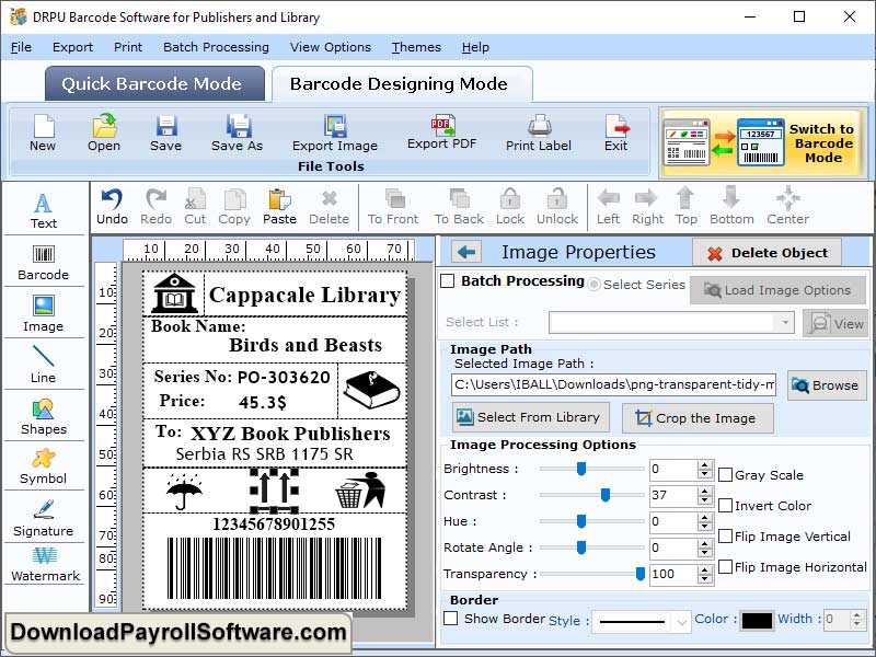 Software Barcode for Libraries