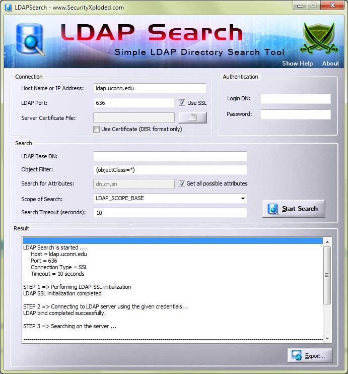 LDAP Search Downloader