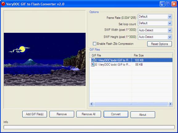 GIF to SWF Batch Converter